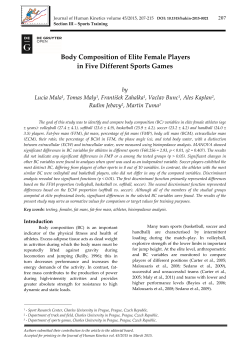 Body Composition of Elite Female Players in Five Different Sports