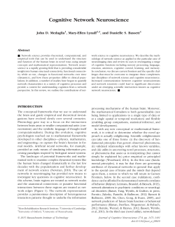 Cognitive Network Neuroscience