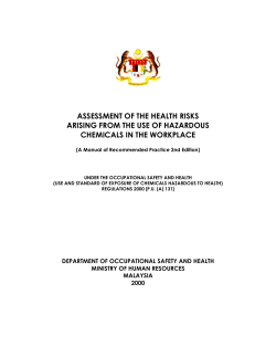 assessment of the health risks arising from the use of