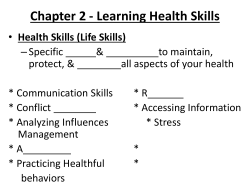 Chapter 2 Taking Charge of Your Health