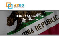 2016 &ndash; 17 Annual Plan Submission