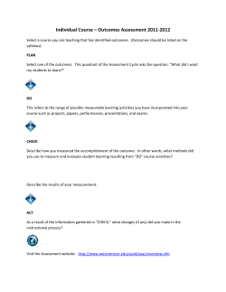 Individual Course &ndash; Outcomes Assessment 2011-2012