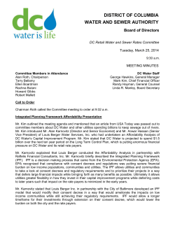 Mar 25, 2014 DC Retail and Sewer Rates Committee