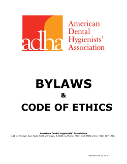 bylaws - American Dental Hygienists Association