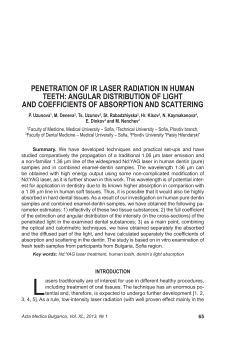 penetration of ir laser radiation in human teeth: angular distribution
