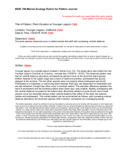 BIOE 108-Marine Ecology Rubric for Pattern Journal Title of Pattern