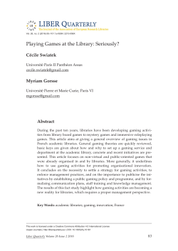 Playing Games at the Library: Seriously?