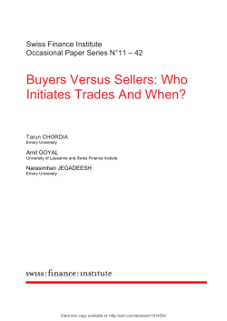 Buyers Versus Sellers: Who Initiates Trades And When?
