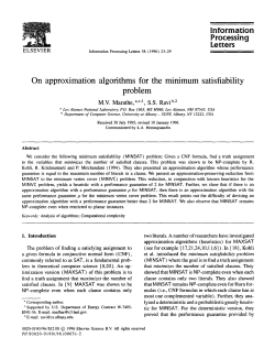 On approximation algorithms for the minimum