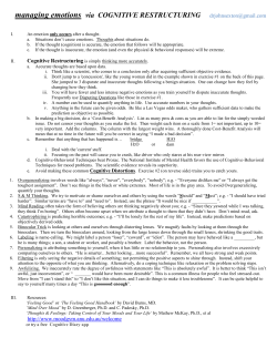 Cognitive Restructuring