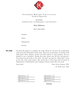 Questions - İstanbul K&uuml;lt&uuml;r &Uuml;niversitesi