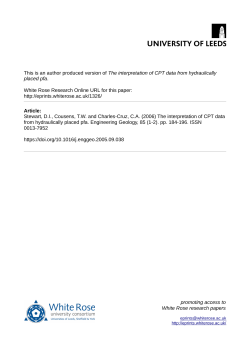 The interpretation of CPT data from hydraulically placed pfa