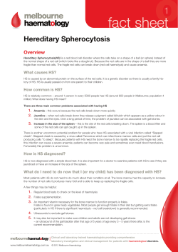 Hereditary Spherocytosis
