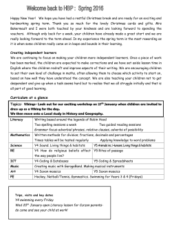 Curriculum at a glance Topics: Vikings- Look out for