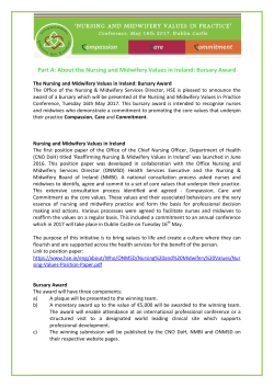 Part A: About the Nursing and Midwifery Values in Ireland