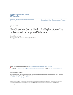 Hate Speech in Social Media: An Exploration of the Problem and Its