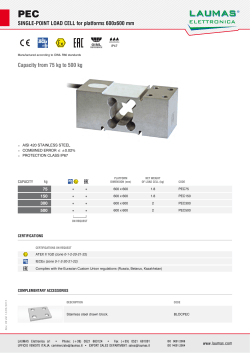 Capacity from 75 kg to 500 kg SINGLE-POINT LOAD