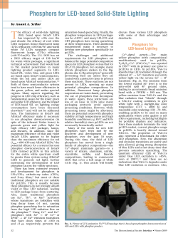 Phosphors for LED-based Solid-State Lighting