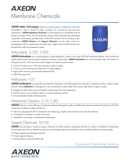 Membrane Chemicals - Clean Utility Technology