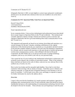 Comments on ET Docket 02-135