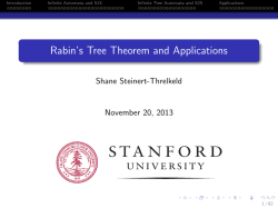 Rabin`s Tree Theorem and Applications - Shane Steinert
