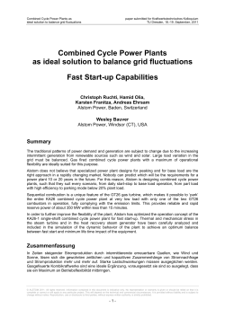 Combined Cycle Power Plants as ideal solution to balance grid
