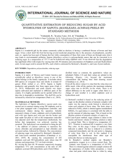 quantitative estimation of reducing sugar by acid hydrolysis of sapota