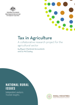 Tax in Agriculture