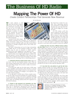 The Business Of HD Radio Mapping The Power