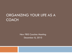 External Coach Internal Coach/Team Leader