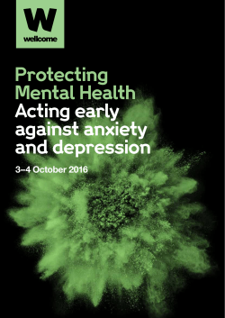 Protecting Mental Health Acting early against