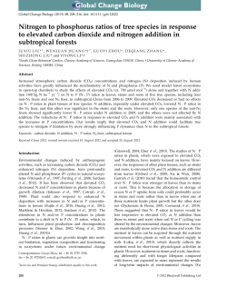 Nitrogen to phosphorus ratios of tree species in response to