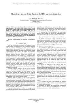 The software test case design Based on the SFTA and equivalence