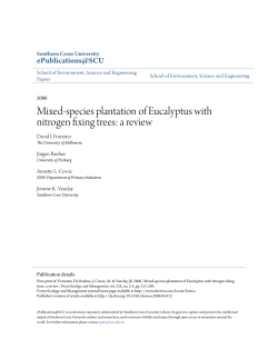 Mixed-species plantation of Eucalyptus with nitrogen fixing trees: a