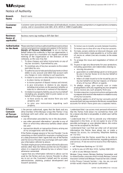 Notice of Authority