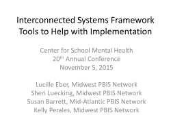 Interconnected Systems Framework Tools to Help with