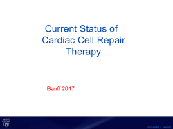 Current Status of Cardiac Cell Repair Therapy