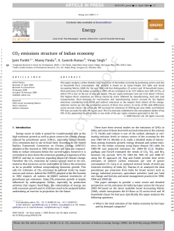 CO2 emissions structure of Indian economy