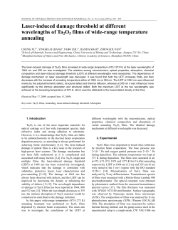 Laser-induced damage threshold at different wavelengths of Ta2O5