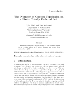 The Number of Convex Topologies on a Finite Totally Ordered Set