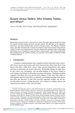 Buyers versus Sellers: Who Initiates Trades, and