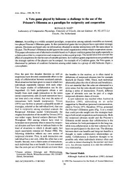 A Veto game played by baboons: a challenge to the