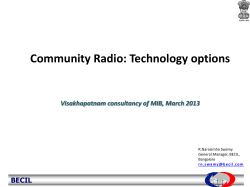 Community Radio: Technology options