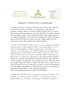 retreat participant agreement - Floating Leaf Eco