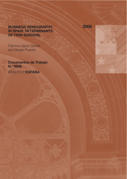 Business demography in Spain: determinants of firm survival
