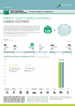 PARVEST EQUITY WORLD MATERIALS CARBON FOOTPRINT