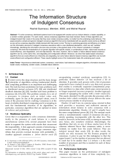 The Information Structure of Indulgent Consensus - Infoscience