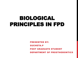 Biological principles in FPD