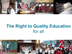 Right to Quality Education for all