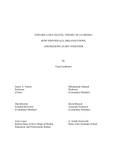 Toward a multilevel theory of learning: how